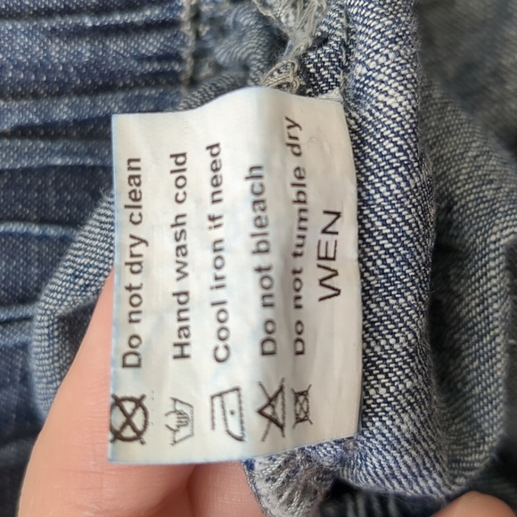 Medium Unbranded Cotton Pull On Drawstring Waist Shorts Blue Fringe - Picture 13 of 14